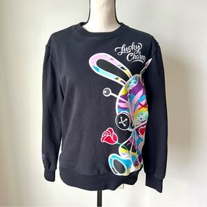 BKYS Lucky Charm Embroidered Crew Neck Streetwear Sweatshirt—SZ. Small